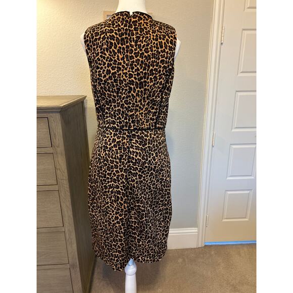 J Crew | Leopard Print Sleeveless Sheath Dress  | 6 - Picture 10 of 15
